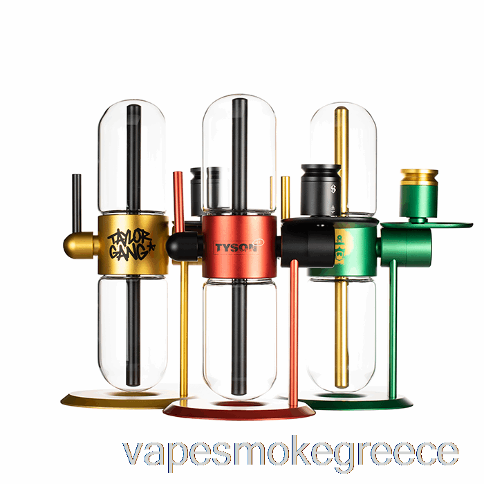 Vape Greece Stundeglass γυαλί έγχυσης βαρύτητας γυαλισμένο ασήμι